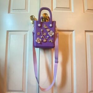 CROCS Purple Floral Clutch